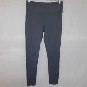 Prana Womens M Gray Electa High Waisted UPF 50 Leggings with Pockets